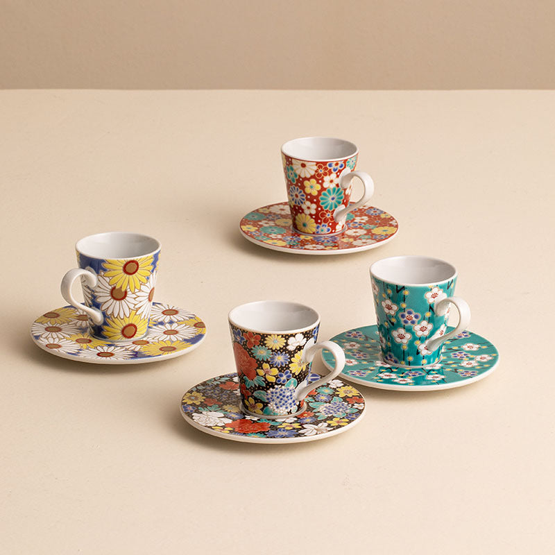 【九谷燒 KUTANI WARE】花系列 espresso 咖啡杯