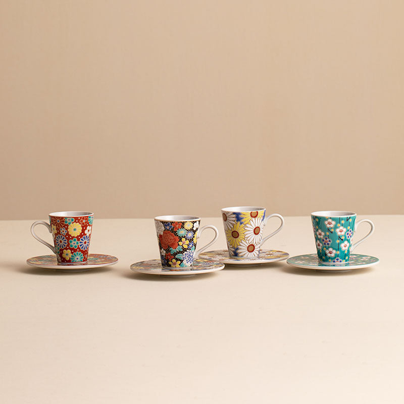 【九谷燒 KUTANI WARE】花系列 espresso 咖啡杯