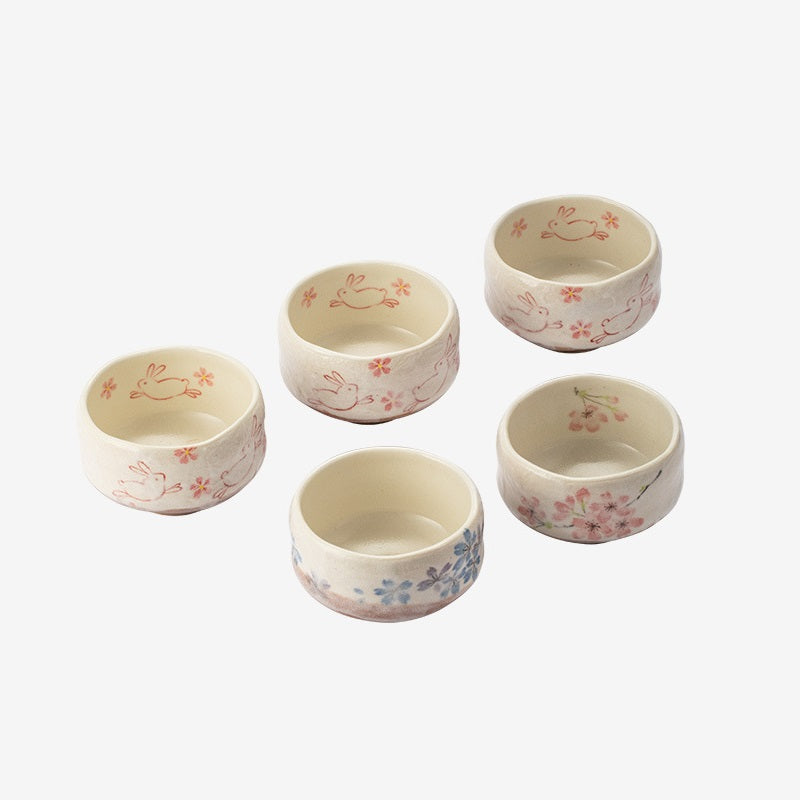 【美濃燒 MINO WARE】春日宴茶 茶碗 五件套