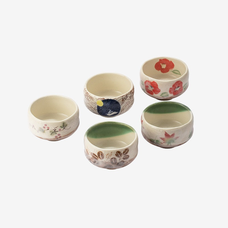 【美濃燒 MINO WARE】春日宴茶 茶碗 五件套
