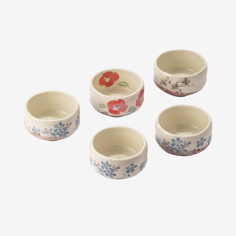 【美濃燒 MINO WARE】春日宴茶 茶碗 五件套