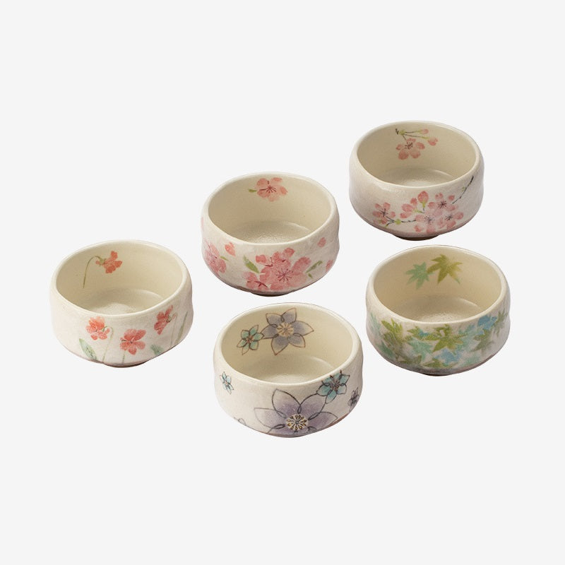【美濃燒 MINO WARE】春日宴茶 茶碗 五件套