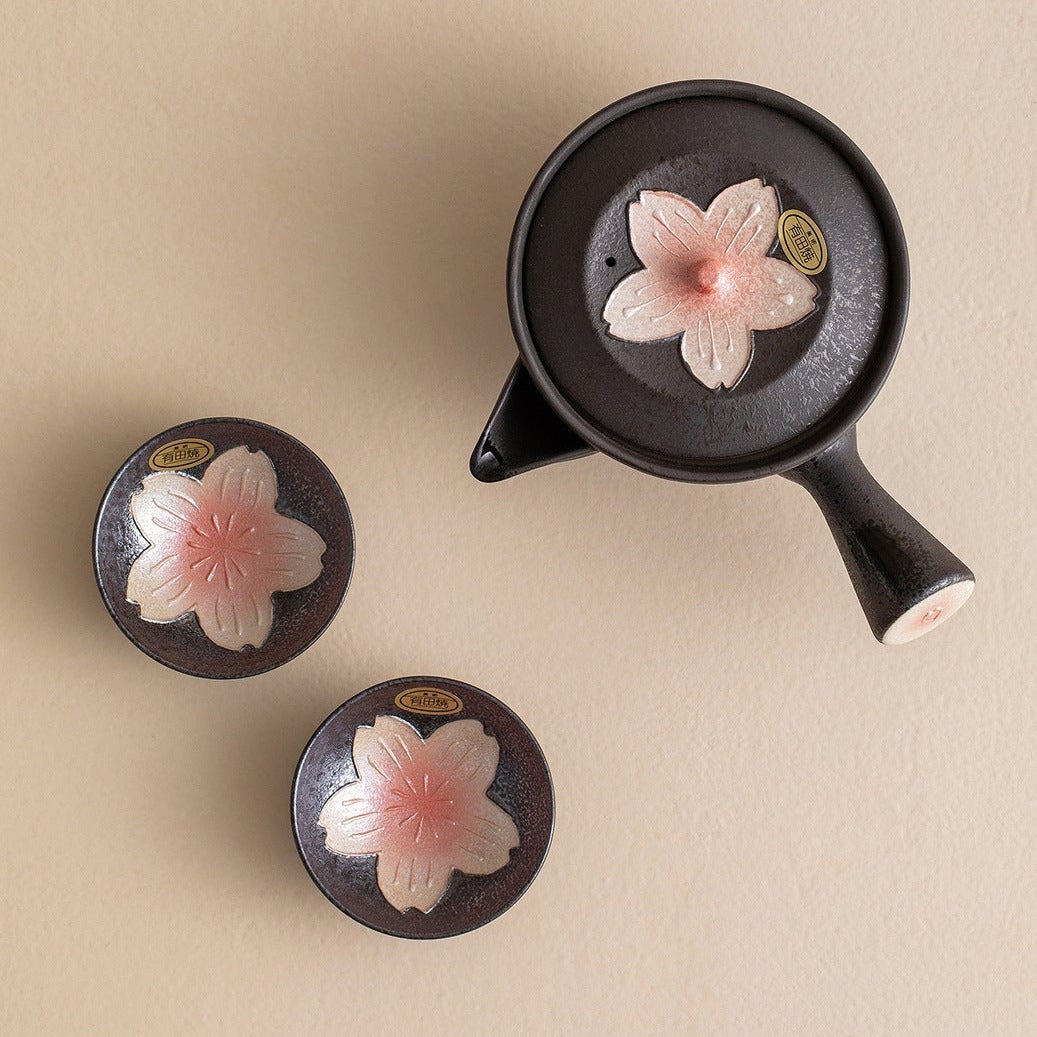 【有田燒 ARITA WARE】櫻花 茶具套裝 木製の箱