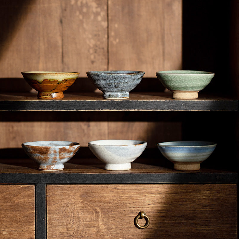 【志野焼 SHINO WARE】陶瓷茶盞 6 件裝 木製の箱