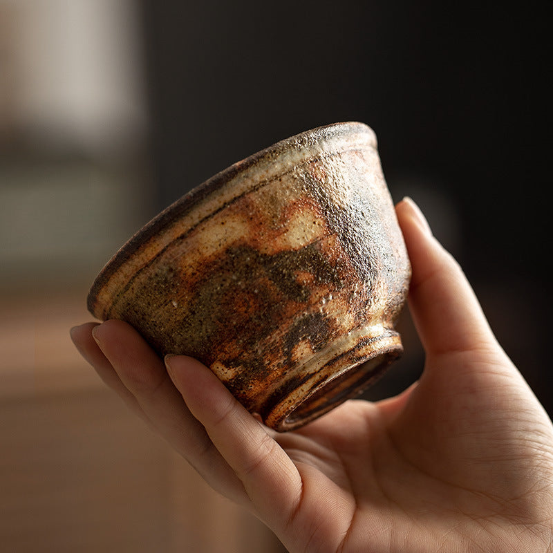 【信樂燒 SHIGARAKI WARE】復古粗陶茶杯