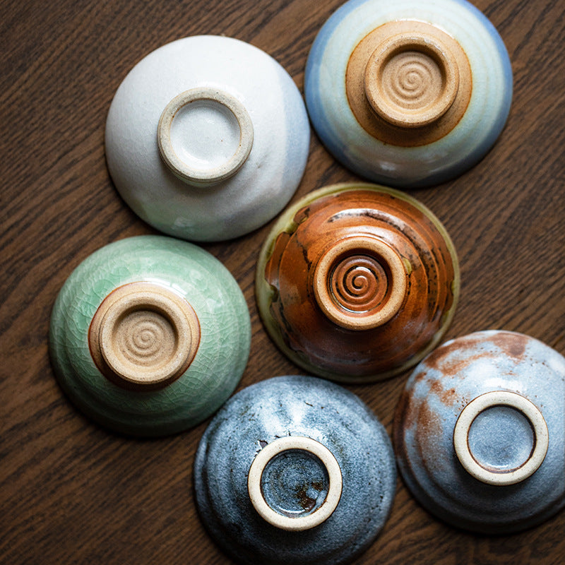 【志野焼 SHINO WARE】陶瓷茶盞 6 件裝 木製の箱