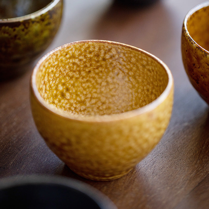 【美濃燒 MINO WARE】秋韻 復古 茶杯 五件套