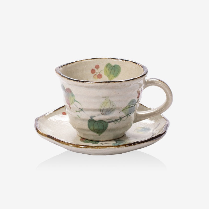 【美濃燒 MINO WARE】葡萄藤蔓 咖啡 套杯