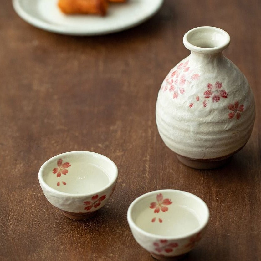 【美濃燒 MINO WARE】一壺兩杯 陶瓷酒具 三件套 木製の箱