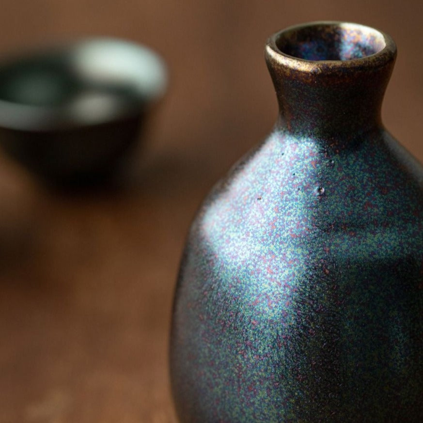 【美濃燒 MINO WARE】一壺兩杯 陶瓷酒具 三件套 木製の箱