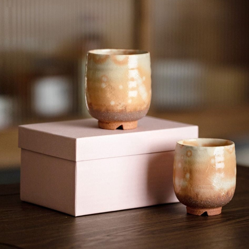 【萩燒 HAGI WARE】陶瓷 落日 對杯