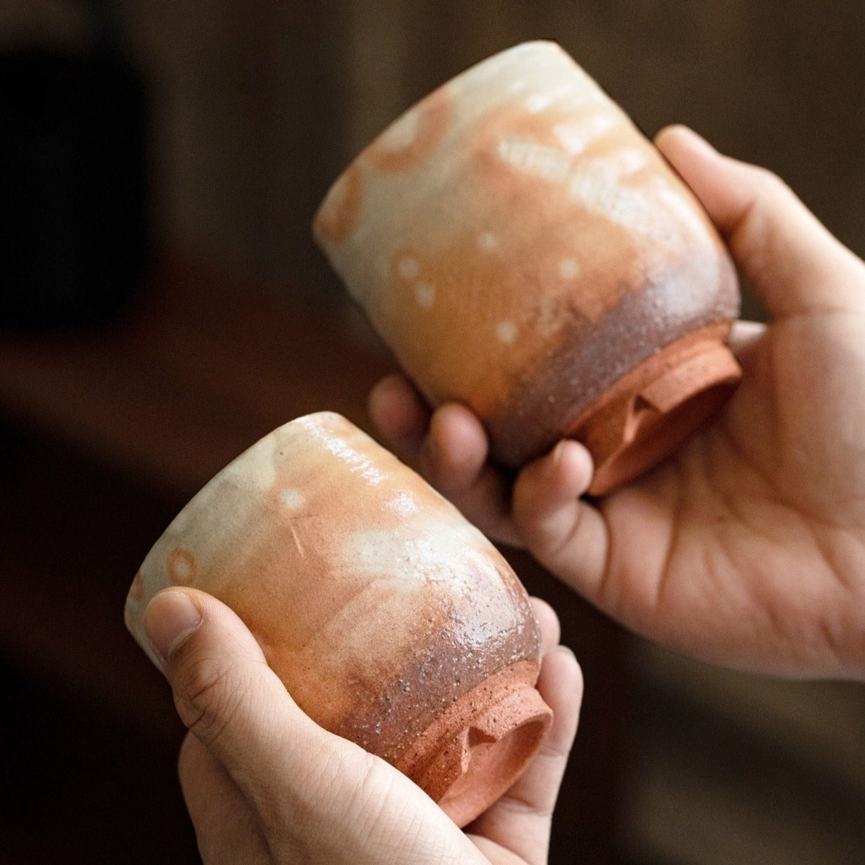 【萩燒 HAGI WARE】陶瓷 落日 對杯