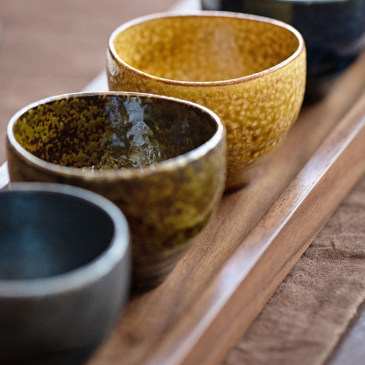 【美濃燒 MINO WARE】秋韻 復古 茶杯 五件套