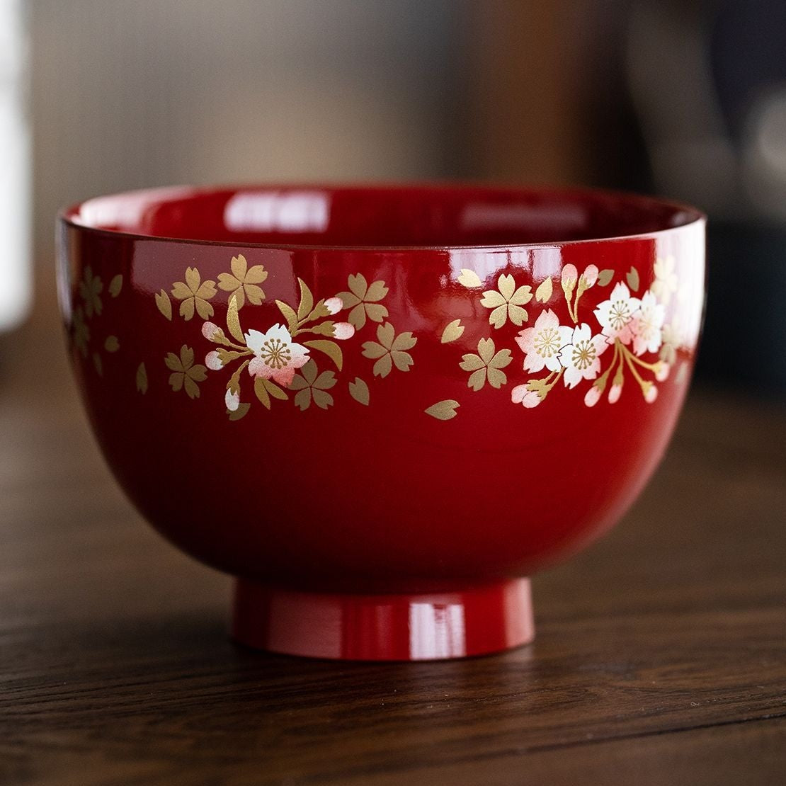 【漆器 Lacquerware】櫻花夫妻對碗 木製の箱