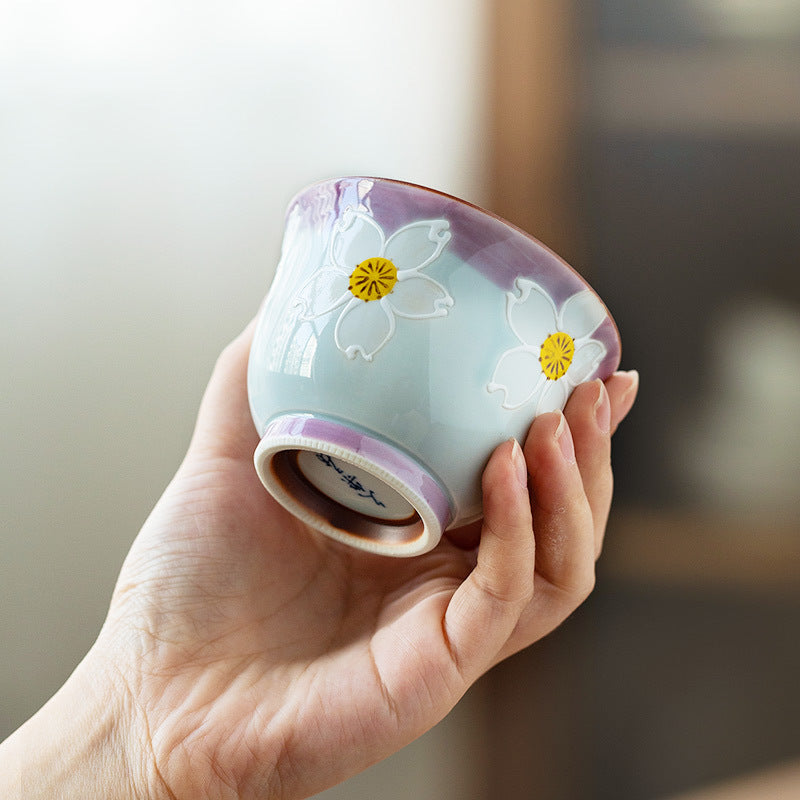 【有田燒 ARITA WARE】紫櫻花 茶杯套裝