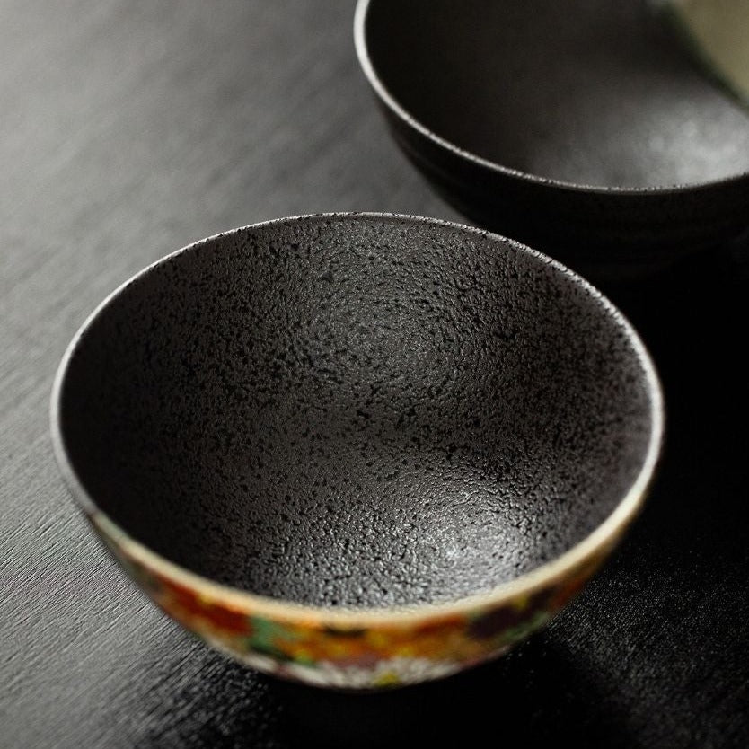 【九谷燒 KUTANI WARE】金色花海 陶瓷對碗 2件套