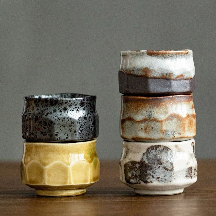 美濃燒MINO WARE】簡約陶瓷茶杯5 件裝木製の箱– TSURUI-SEIJI