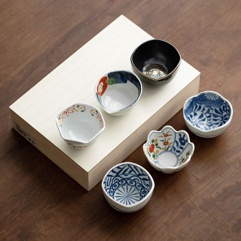 【波佐見燒 HASAMI WARE】陶瓷缽碗 6 件裝 木製の箱